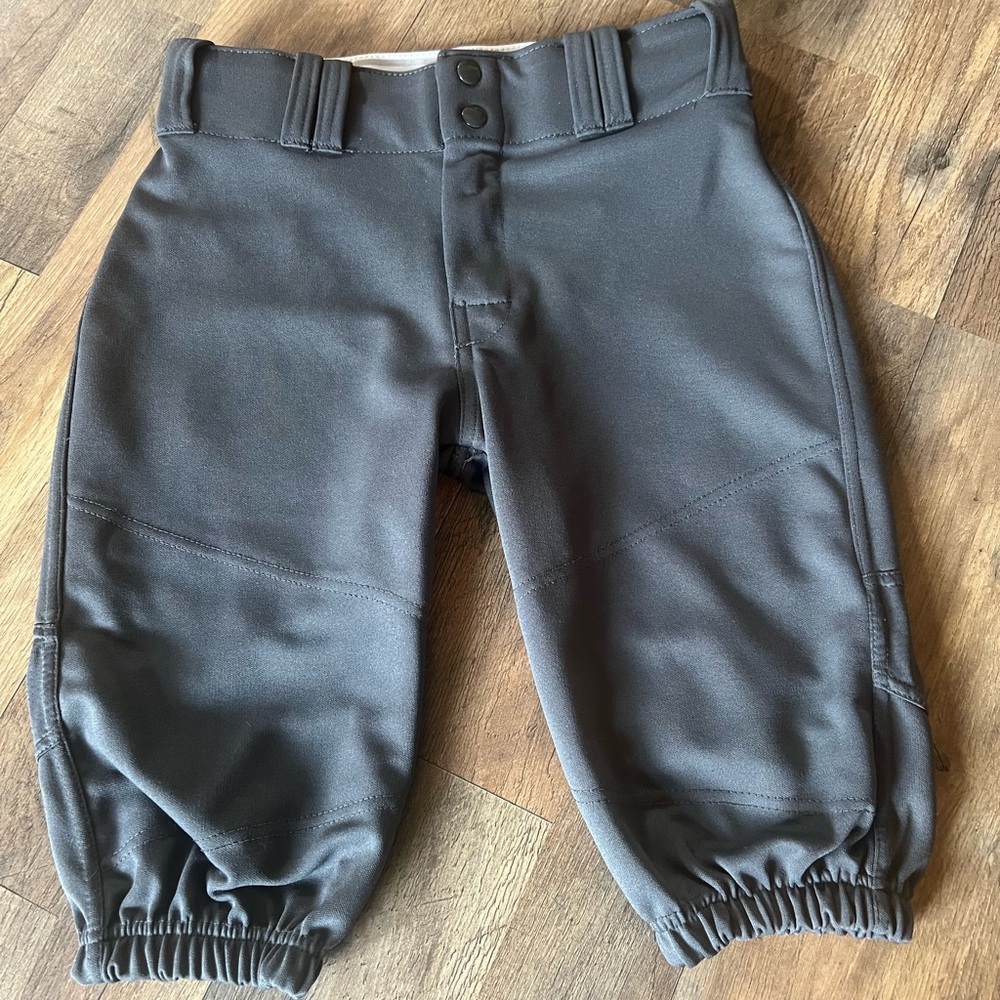 Gray Baseball Knicker Pants with Elastic Cuffs